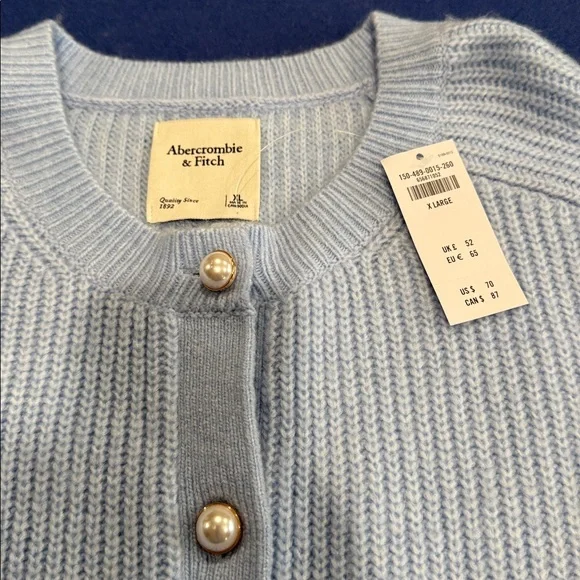 Abercrombie & Fitch Light Blue Cardigan / Sweater - Picture 3 of 5